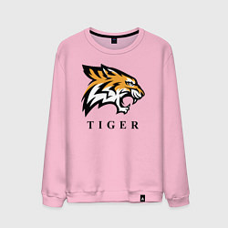 Свитшот хлопковый мужской Тигр - Tiger, цвет: светло-розовый