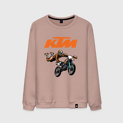 Свитшот хлопковый мужской KTM МОТОКРОСС Z, цвет: пыльно-розовый