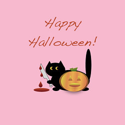 Свитшот хлопковый мужской Happy Halloween!, цвет: светло-розовый — фото 2