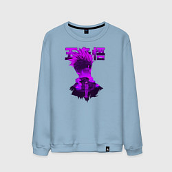 Свитшот хлопковый мужской Годжо Сатору Магическая битва, цвет: мягкое небо