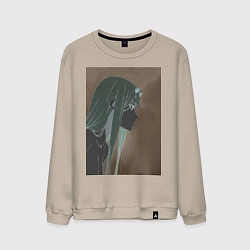 Свитшот хлопковый мужской Любимый во Франксе 0 2 Darling in the Franxx, цвет: миндальный