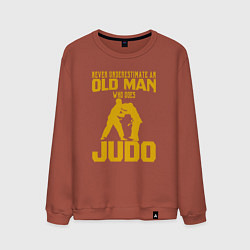 Свитшот хлопковый мужской Old Man Judo, цвет: кирпичный