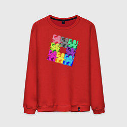Свитшот хлопковый мужской Роблокс Roblox, цвет: красный