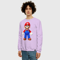 Свитшот хлопковый мужской Mario, цвет: лаванда — фото 2