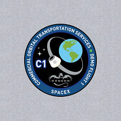 Свитшот хлопковый мужской SPACE X С1, цвет: меланж — фото 2