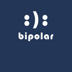 Свитшот хлопковый мужской Bipolar Биполяр Расстройство, цвет: тёмно-синий — фото 2