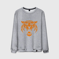 Свитшот хлопковый мужской Orange - Tiger, цвет: меланж
