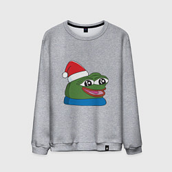 Мужской свитшот Pepe, pepe happy, Пепе хеппи, pepe happy new year