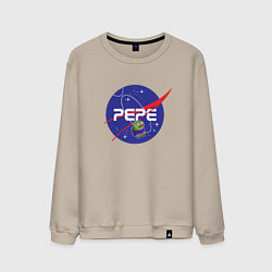 Свитшот хлопковый мужской Pepe Pepe space Nasa, цвет: миндальный