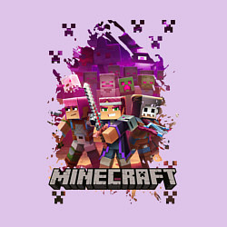 Свитшот хлопковый мужской МАЙНКРАФТ, ГЕРОИ ПРОТИВ ЗЛА MINECRAFT HEROS, цвет: лаванда — фото 2