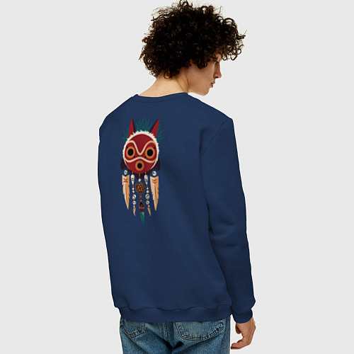 Мужской свитшот Princеss mononoke / Тёмно-синий – фото 4