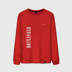 Свитшот хлопковый мужской BATTLEFIELD 2042 БЕЛЫЙ ЛОГОТИП, цвет: красный