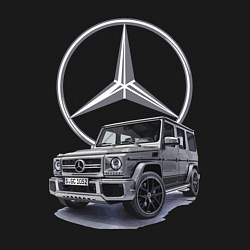 Свитшот хлопковый мужской Mercedes Gelendwagen G63 AMG G-class G400d, цвет: черный — фото 2