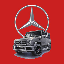 Свитшот хлопковый мужской Mercedes Gelendwagen G63 AMG G-class G400d, цвет: красный — фото 2