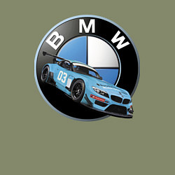 Свитшот хлопковый мужской BMW самая престижная марка автомобиля, цвет: авокадо — фото 2