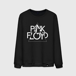 Свитшот хлопковый мужской PINK FLOYD LOGO ПИНК ФЛОЙД ЛОГОТИП, цвет: черный