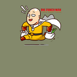 Свитшот хлопковый мужской Счастливый Сайтама с пакетами продуктов One Punch-, цвет: авокадо — фото 2