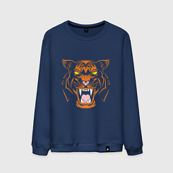 Свитшот хлопковый мужской Mood Tiger, цвет: тёмно-синий