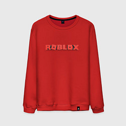 Свитшот хлопковый мужской Roblox logo red роблокс логотип красный, цвет: красный