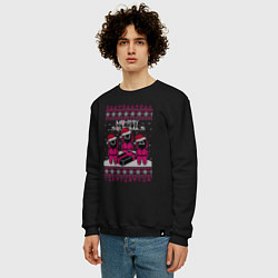 Свитшот хлопковый мужской Sweater Squidmas, цвет: черный — фото 2