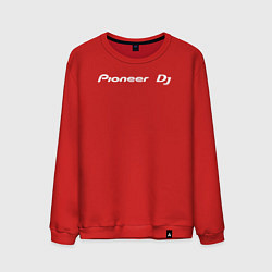 Свитшот хлопковый мужской Pioneer DJ - Logo White, цвет: красный