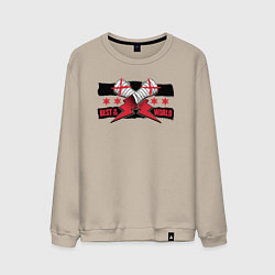 Свитшот хлопковый мужской CM Punk AEW BITW, цвет: миндальный