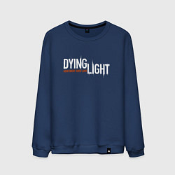 Свитшот хлопковый мужской GOOD NIGHT AND GOOD LUCK DYING LIGHT, цвет: тёмно-синий