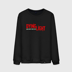 Свитшот хлопковый мужской DYING LIGHT RED LOGO GNGL, цвет: черный