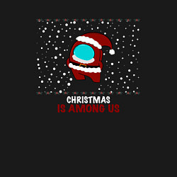 Свитшот хлопковый мужской Christmas is Among Us, цвет: черный — фото 2