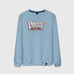 Свитшот хлопковый мужской Poppy Playtime Logo, цвет: мягкое небо
