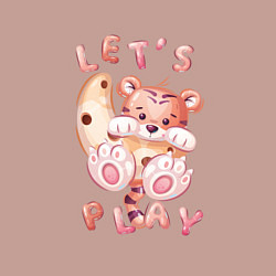 Свитшот хлопковый мужской Тигренок lets play, цвет: пыльно-розовый — фото 2