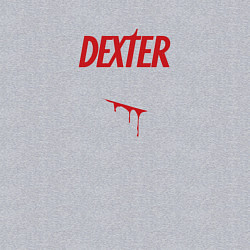 Свитшот хлопковый мужской Декстер порез кровь, цвет: меланж — фото 2