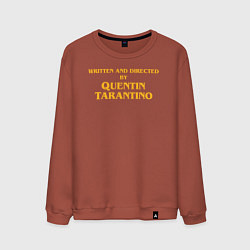 Свитшот хлопковый мужской Directed by Quentin Tarantino, цвет: кирпичный