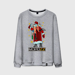 Свитшот хлопковый мужской ДЕД МОРОZZ, цвет: меланж