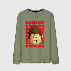 Мужской свитшот ROBLOX RED LOGO LEGO FACE