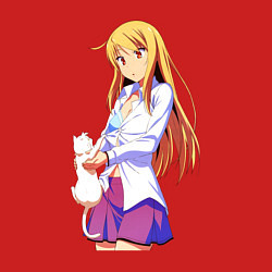 Свитшот хлопковый мужской Кошечка из Сaкурaсо, цвет: красный — фото 2