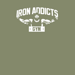 Свитшот хлопковый мужской Iron Addicts Gym, цвет: авокадо — фото 2