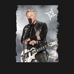 Свитшот хлопковый мужской James Alan Hetfield - Metallica vocalist, цвет: черный — фото 2