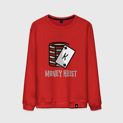 Свитшот хлопковый мужской Money Heist King, цвет: красный