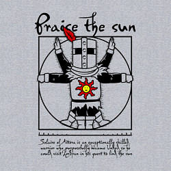 Свитшот хлопковый мужской Dark Souls - Praise the Sun!, цвет: меланж — фото 2