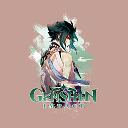 Свитшот хлопковый мужской Сяо Xiao Genshin Impact, цвет: пыльно-розовый — фото 2