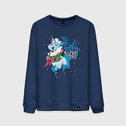 Мужской свитшот Llama Oh holy night