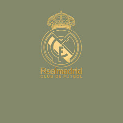 Свитшот хлопковый мужской Real Madrid gold logo, цвет: авокадо — фото 2