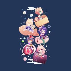 Свитшот хлопковый мужской Чиби Инадзума, цвет: тёмно-синий — фото 2