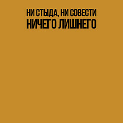 Свитшот хлопковый мужской НИ СТЫДА, НИ СОВЕСТИ НИЧЕГО ЛИШНЕГО, цвет: горчичный — фото 2