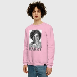 Свитшот хлопковый мужской Harry Styles, цвет: светло-розовый — фото 2