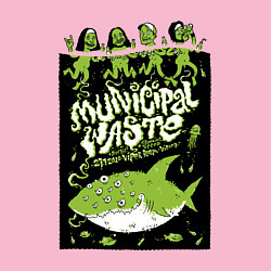 Свитшот хлопковый мужской Municipal Waste - Vienna Viper Room playbill, цвет: светло-розовый — фото 2