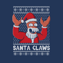 Свитшот хлопковый мужской ЗОЙДБЕРГ КЛАУС, SANTA CLAWS ФУТУРАМА, цвет: тёмно-синий — фото 2