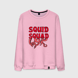 Свитшот хлопковый мужской Squid Squad, цвет: светло-розовый