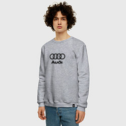 Свитшот хлопковый мужской Audi, цвет: меланж — фото 2